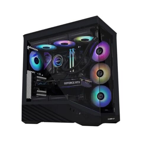 Корпус для ПК Lian Li V100R case with pre-installed four 120mm RGB PWM fan, Black (G99.V100RX.01) - Нулевой остаток (Feed) - Нулевой остаток (Feed)