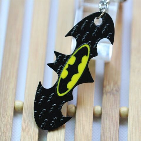 Брелок Batman bat double Logo Metal Keychain - -