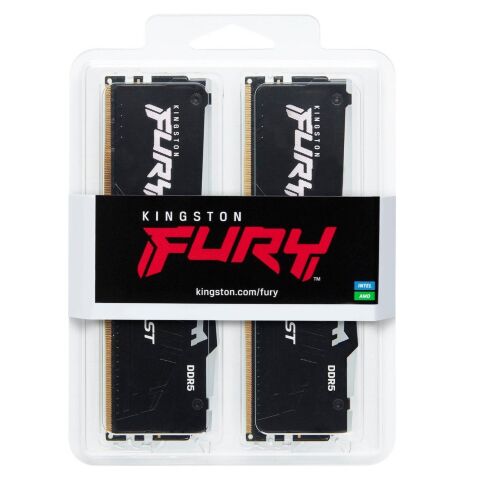 Модуль памяти для компьютера DDR5 16GB (2x8GB) 5200 MHz FURY Beast RGB Kingston Fury (ex.HyperX) (KF552C40BBAK2-16) - Модули памяти для компьютера  - Модули памяти для компьютера 