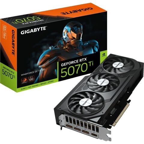Видеокарта GIGABYTE GeForce RTX5070 Ti 16GB WINDFORCE OC V2 (GV-N507TWF3OCV2-16GD) - Видеокарты  - Видеокарты 