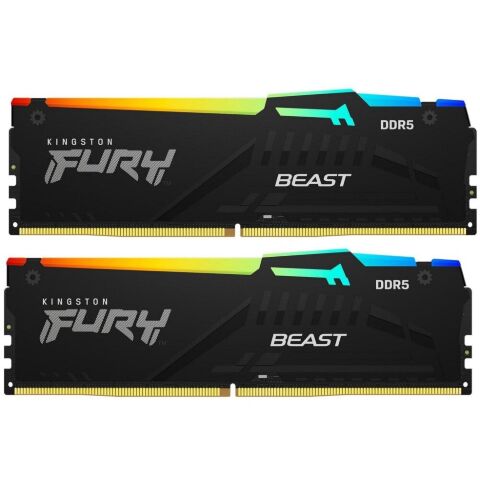 Модуль памяти для компьютера DDR5 16GB (2x8GB) 5600 MHz Beast RGB Kingston Fury (ex.HyperX) (KF556C40BBAK2-16) - Модули памяти для компьютера  - Модули памяти для компьютера 