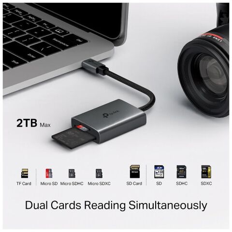 Считыватель флеш-карт TP-Link USB-C to SD/TF (UA440C) - Кардридеры  - Кардридеры 