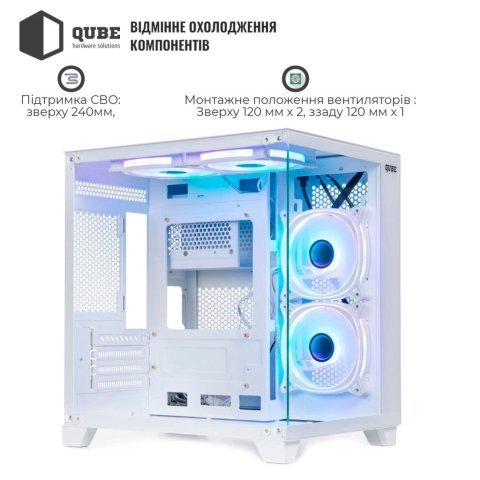 Корпус Qube REEF ARGB White (REEF_GMNU3) - Нулевой остаток (Feed) - Нулевой остаток (Feed)