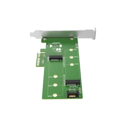 Контроллер Maiwo Multi-Size PCIex4 & SATA to M.2 (M-Key or B-key) KT015 SSD (45774) - Контроллеры ExpressCard  - Контроллеры ExpressCard 