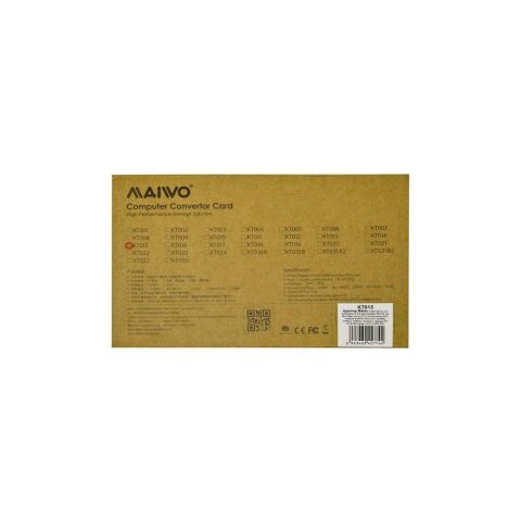 Контроллер Maiwo Multi-Size PCIex4 & SATA to M.2 (M-Key or B-key) KT015 SSD (45774) - Контроллеры ExpressCard  - Контроллеры ExpressCard 