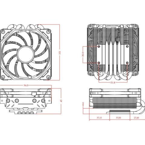 Кулер для процессора ID-Cooling IS-40X V3 White - Нулевой остаток (Feed) - Нулевой остаток (Feed)