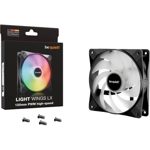 Кулер для корпуса Be quiet! LIGHT WINGS LX 120mm PWM high-speed (BL123) - Нулевой остаток (Feed)  - Нулевой остаток (Feed) 