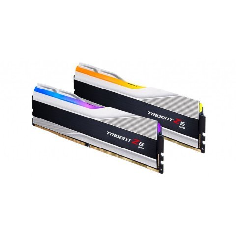 Модуль памяти для компьютера DDR5 32GB (2x16GB) 6000 MHz Trident Z5 RGB Silver G.Skill (F5-6000J3636F16GX2-TZ5RS) - Нулевой остаток (Feed) - Нулевой остаток (Feed)