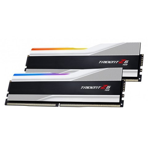 Модуль памяти для компьютера DDR5 32GB (2x16GB) 6000 MHz Trident Z5 RGB Silver G.Skill (F5-6000J3636F16GX2-TZ5RS) - Нулевой остаток (Feed) - Нулевой остаток (Feed)