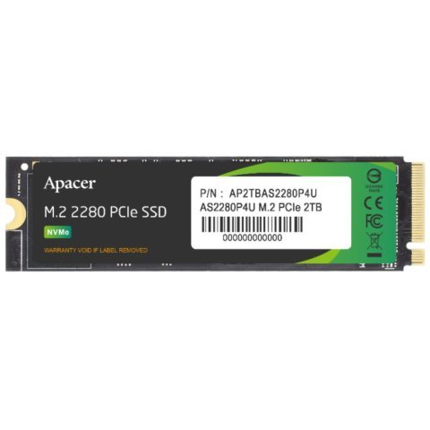 Накопитель SSD M.2 2280 2TB Apacer (AP2TBAS2280P4U-1) - Внутренние SSD  - Внутренние SSD 