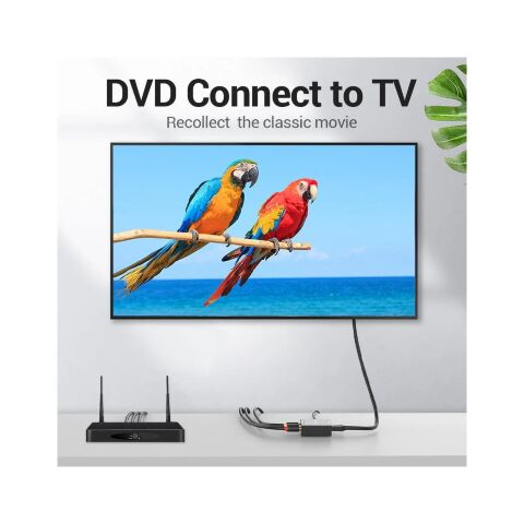 Конвертор RCA to HDMI black Vention (AEFB0) - Контроллеры и конверторы - Контроллеры и конверторы