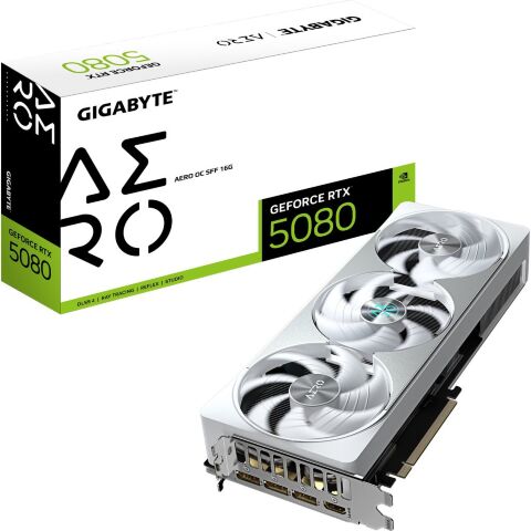 Видеокарта GIGABYTE GeForce RTX5080 16GB AERO OC SFF (GV-N5080AERO OC-16GD) - Видеокарты  - Видеокарты 