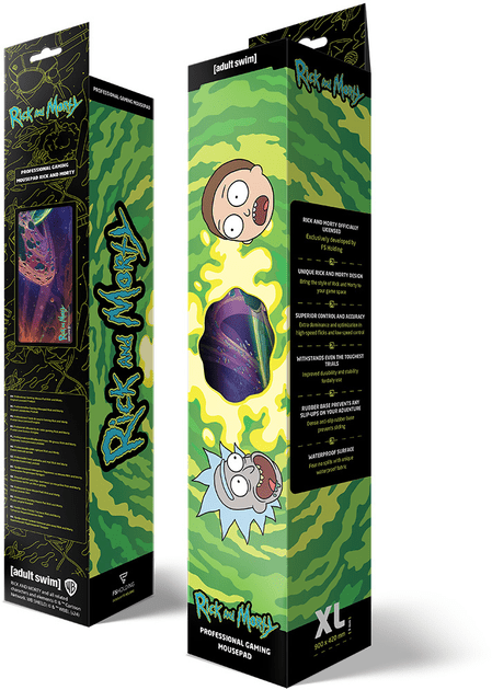 Килимок для миші ігрова поверхня Warner Brothers RICK AND MORTY Outer Space Рік та Морті XL (90*42 cm) - -