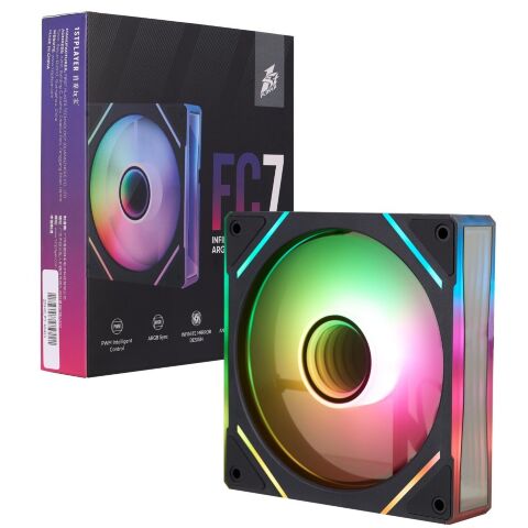Кулер для корпуса 1stPlayer FC7 Black (FC7-BK-1IN1) - Нулевой остаток (Feed) - Нулевой остаток (Feed)