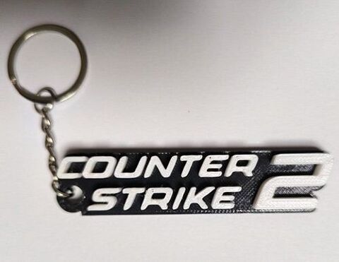 Брелок CS GO Counter Strike Logo Keychain ABS пластик 8 см. -   -  