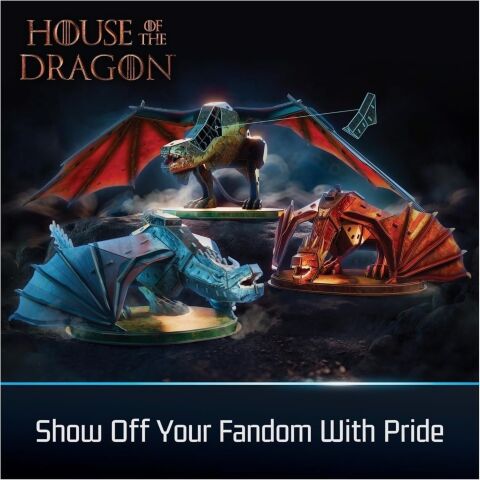 Пазл 4D Build Game Thrones House Dragon 3-Pack puzzle 3D картон Дракони Гра престолів 350 шт. -   -  