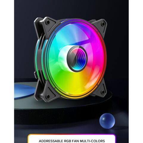 Кулер для корпуса Gamemax FN-12Rainbow-Q-Infinity - Вентиляторы к корпусам - Вентиляторы к корпусам