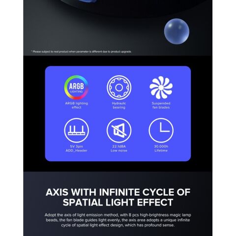 Кулер для корпуса Gamemax FN-12Rainbow-Q-Infinity - Вентиляторы к корпусам - Вентиляторы к корпусам