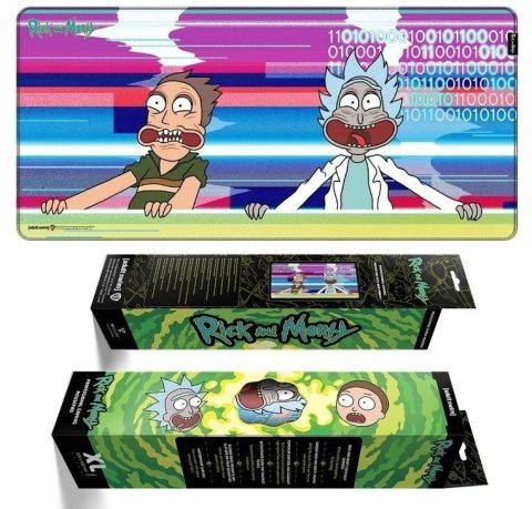 Коврик для мыши игровая поверхность Warner Brothers RICK AND MORTY Glitched Рик и Морти XL (90*42 cm) -   -  