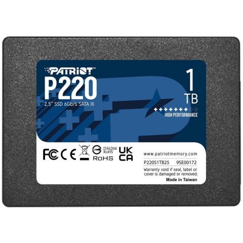 Накопитель SSD 2.5" 1TB P220 Patriot (P220S1TB25) - Нулевой остаток (Feed)  - Нулевой остаток (Feed) 