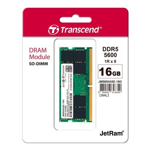 Модуль памяти для ноутбука SoDIMM DDR5 32GB 5600 MHz JetRam Transcend (JM5600ASE-32G) - Нулевой остаток (Feed) - Нулевой остаток (Feed)