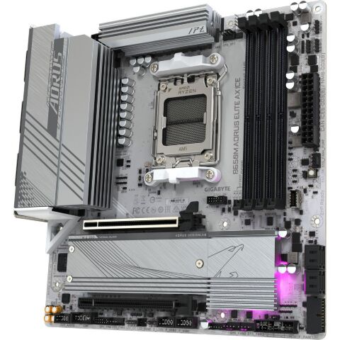 Материнская плата GIGABYTE B650M AORUS ELITE AX ICE (B650M A ELITE AX ICE) - Нулевой остаток (Feed)  - Нулевой остаток (Feed) 
