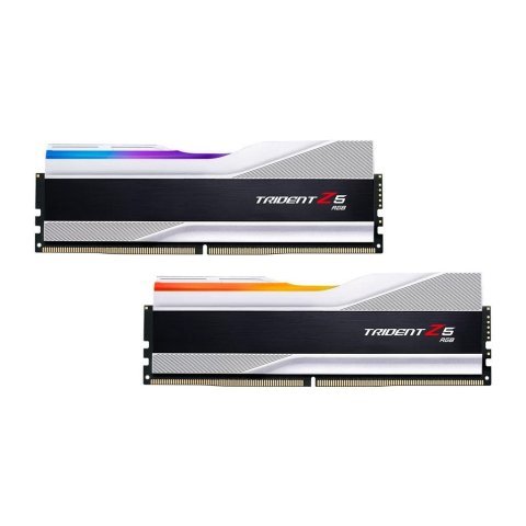 Модуль памяти для компьютера DDR5 32GB (2x16GB) 8000 MHz Trident Z5 RGB Silver G.Skill (F5-8000J3848H16GX2-TZ5RS) - Нулевой остаток (Feed)  - Нулевой остаток (Feed) 