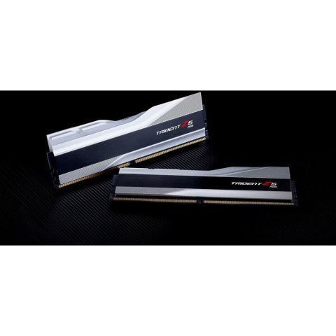 Модуль памяти для компьютера DDR5 32GB (2x16GB) 8000 MHz Trident Z5 RGB Silver G.Skill (F5-8000J3848H16GX2-TZ5RS) - Нулевой остаток (Feed)  - Нулевой остаток (Feed) 