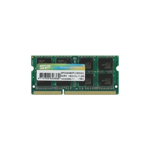 Модуль памяти для ноутбука SoDIMM DDR3 8GB 1600 MHz Silicon Power (SP008GBSTU160N02) - Нулевой остаток (Feed) - Нулевой остаток (Feed)