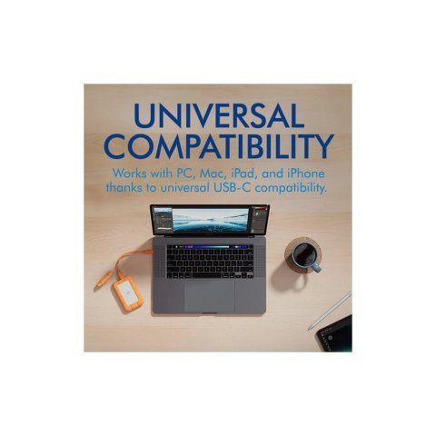 Накопитель SSD USB Type-C 500GB Rugged Mini LaCie (STMF500400) - Внутренние SSD  - Внутренние SSD 