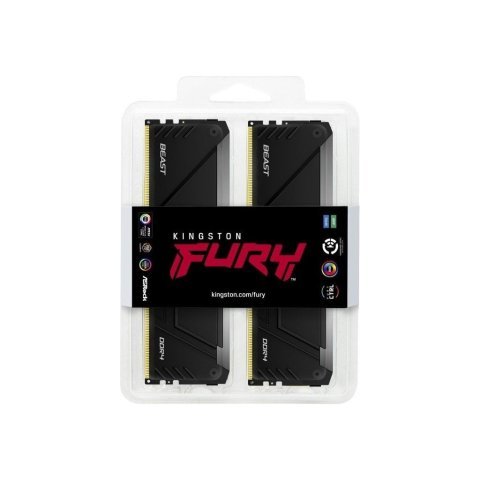 Модуль памяти для компьютера DDR4 32GB (2x16GB) 3200 MHz Beast RGB Kingston Fury (ex.HyperX) (KF432C16BB12AK2/32) - Нулевой остаток (Feed)  - Нулевой остаток (Feed) 