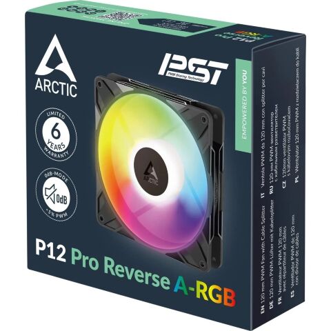 Кулер для корпуса Arctic P12 Pro Reverse A-RGB (ACFAN00322A) - Вентиляторы к корпусам - Вентиляторы к корпусам