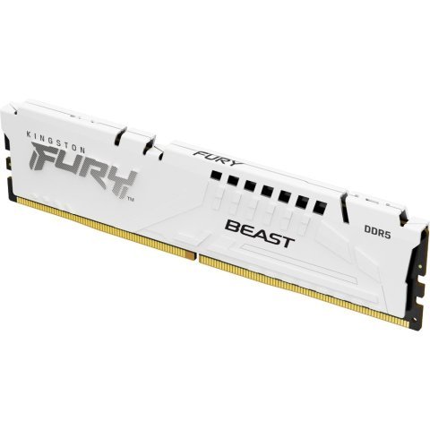 Модуль памяти для компьютера DDR5 16GB 5600 MHz FURY Beast White Kingston Fury (ex.HyperX) (KF556C40BW-16) - Нулевой остаток (Feed) - Нулевой остаток (Feed)