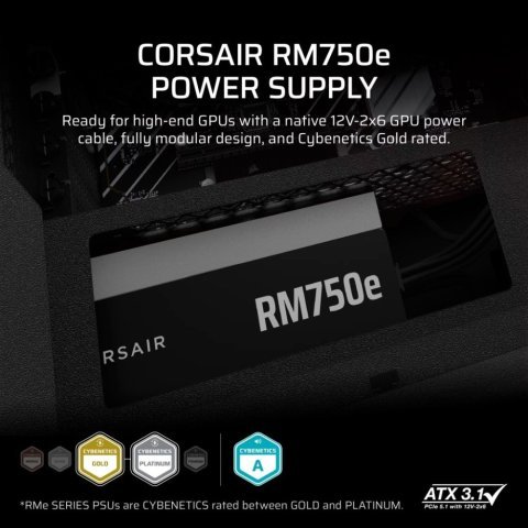 Блок питания Corsair 750W RM750e (CP-9020295-EU) - Нулевой остаток (Feed) - Нулевой остаток (Feed)