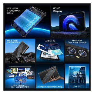 Планшет OUKITEL RT3 plus 8" 4/128GB/ NFC / LTE Black (6941749808516)