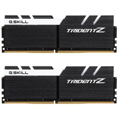 Модуль памяти для компьютера DDR4 16GB (2x8GB) 3200 MHz Trident Z Black H/White G.Skill (F4-3200C16D-16GTZKW) - Нулевой остаток (Feed) - Нулевой остаток (Feed)