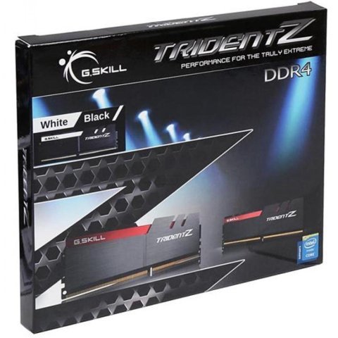 Модуль памяти для компьютера DDR4 16GB (2x8GB) 3200 MHz Trident Z Black H/White G.Skill (F4-3200C16D-16GTZKW) - Нулевой остаток (Feed) - Нулевой остаток (Feed)