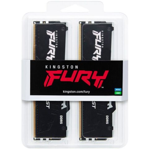 Модуль памяти для компьютера DDR5 16GB (2x8GB) 5600 MHz FURY Beast RGB Kingston Fury (ex.HyperX) (KF556C36BBEAK2-16) - Модули памяти для компьютера  - Модули памяти для компьютера 