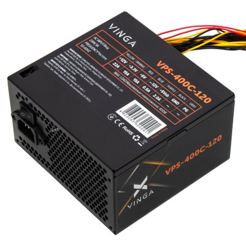 Блок питания Vinga 400W ОЕМ (VPS-400С-120) - Нулевой остаток (Feed)  - Нулевой остаток (Feed) 