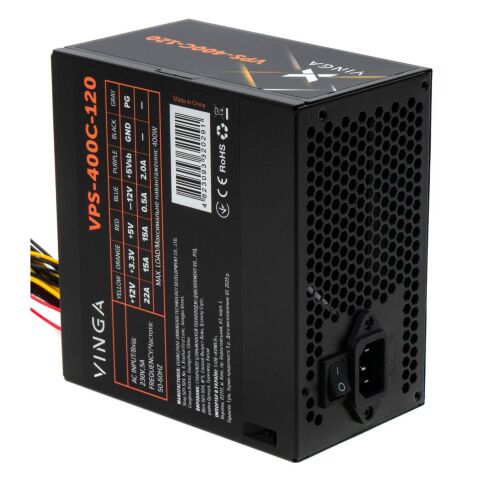 Блок питания Vinga 400W ОЕМ (VPS-400С-120) - Нулевой остаток (Feed)  - Нулевой остаток (Feed) 