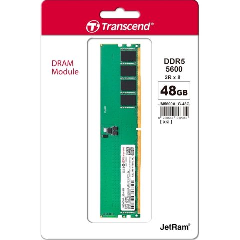 Модуль памяти для компьютера DDR5 48GB 5600 MHz Transcend (JM5600ALE-48G) - Нулевой остаток (Feed)  - Нулевой остаток (Feed) 