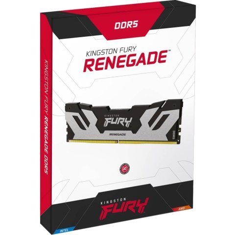 Модуль памяти для компьютера DDR5 48GB (2x24GB) 8000 MHz Renegade Black/Silver Kingston Fury (ex.HyperX) (KF580C38RSK2-48) - Нулевой остаток (Feed) - Нулевой остаток (Feed)