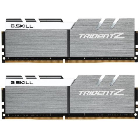 Модуль памяти для компьютера DDR4 16GB (2x8GB) 3200 MHz Trident Z Silver H/ White G.Skill (F4-3200C16D-16GTZSW) - Нулевой остаток (Feed) - Нулевой остаток (Feed)