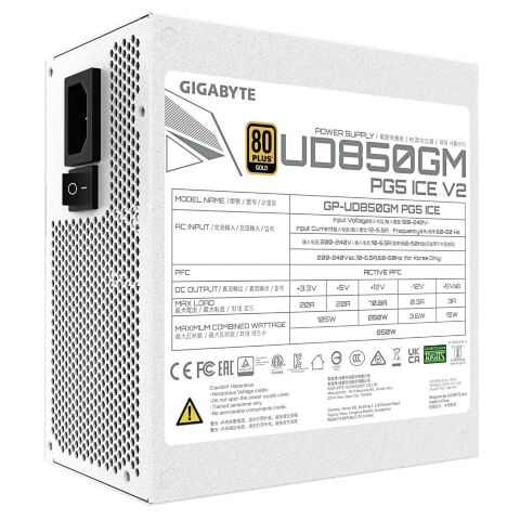 Блок питания GIGABYTE 850W (GP-UD850GM PG5 ICE) - Нулевой остаток (Feed)  - Нулевой остаток (Feed) 