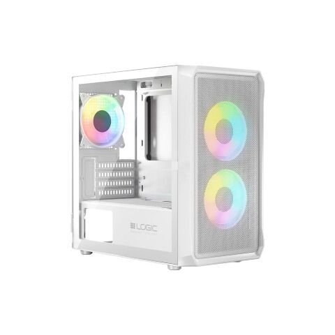 Корпус для ПК Logic concept PORTOS MESH+GLASS ARGB fans 3x120mm WHITE (AM-PORTOS-20-0000000-0002) - Нулевой остаток (Feed)  - Нулевой остаток (Feed) 