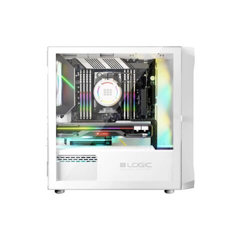 Корпус для ПК Logic concept PORTOS MESH+GLASS ARGB fans 3x120mm WHITE (AM-PORTOS-20-0000000-0002) - Нулевой остаток (Feed)  - Нулевой остаток (Feed) 