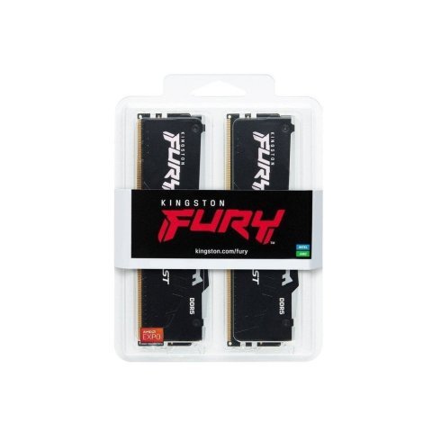 Модуль памяти для компьютера DDR5 16GB (2x8GB) 5200 MHz Beast RGB Kingston Fury (ex.HyperX) (KF552C36BBEAK2-16) - Нулевой остаток (Feed)  - Нулевой остаток (Feed) 