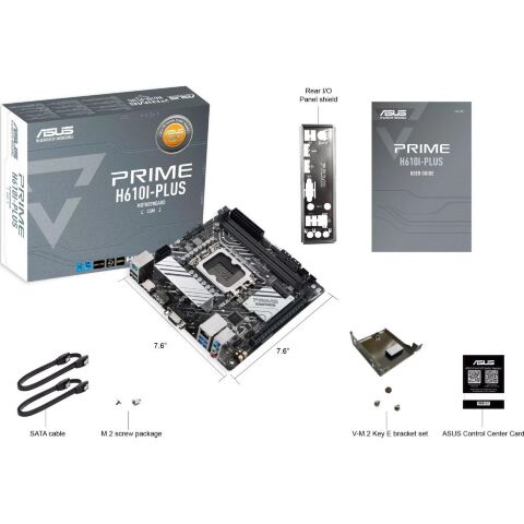 Материнская плата ASUS PRIME H610I-PLUS-CSM - Нулевой остаток (Feed) - Нулевой остаток (Feed)