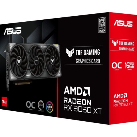 Видеокарта ASUS Radeon RX 9060 XT 16Gb TUF OC GAMING (TUF-RX9060XT-O16G-GAMING) - Нулевой остаток (Feed)  - Нулевой остаток (Feed) 