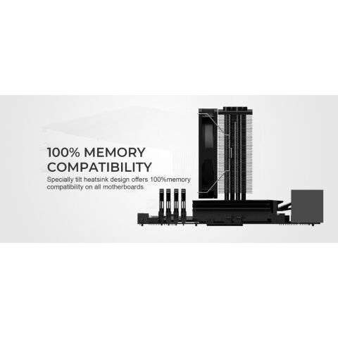 Кулер для процессора ID-Cooling SE-214-XT Black - Нулевой остаток (Feed)  - Нулевой остаток (Feed) 